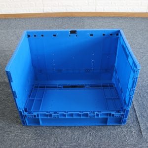 Set of 4 Ikando Plastic Crate Folding Storage Crates Box Stack Foldable Portable 