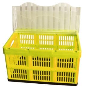 Plastic Crates Lugs Bin Basket Tote Stackable Foldable Collapsible 24x16x6 6413W 