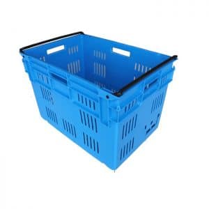 Vegetable Crate 60x40x17 Black Vegetable Basket Euro Container Pierced BAKERS BOX 