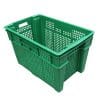green plastic crates for fruits and vegetables
