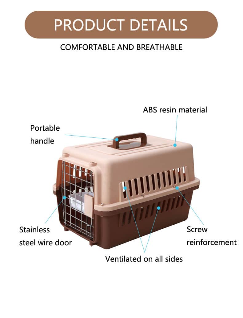 plastic dog crate detail