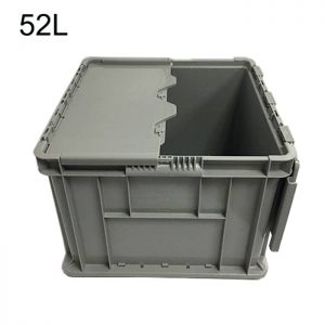 20 X Heavy Duty Plastic Storage Tote Boxes 600x400mm Crates Hinge Lids Stackable 