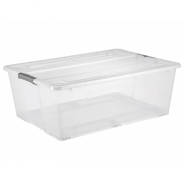 Large clear plastic totes with lids