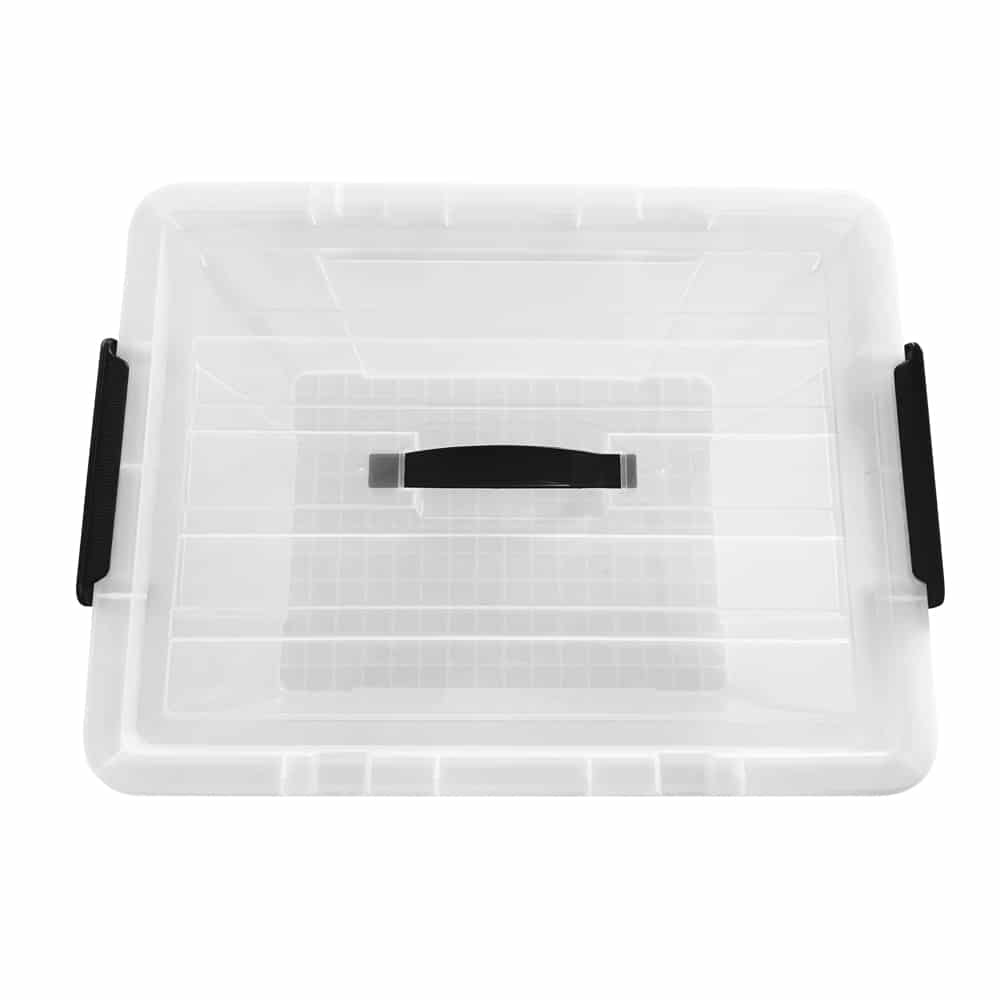 12L clear plastic containers, clear storage box with handle - plastic ...