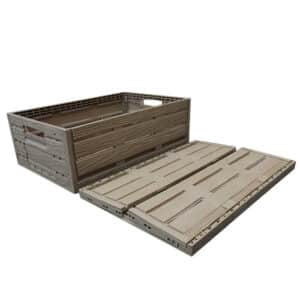 Caja plegable con efecto madera