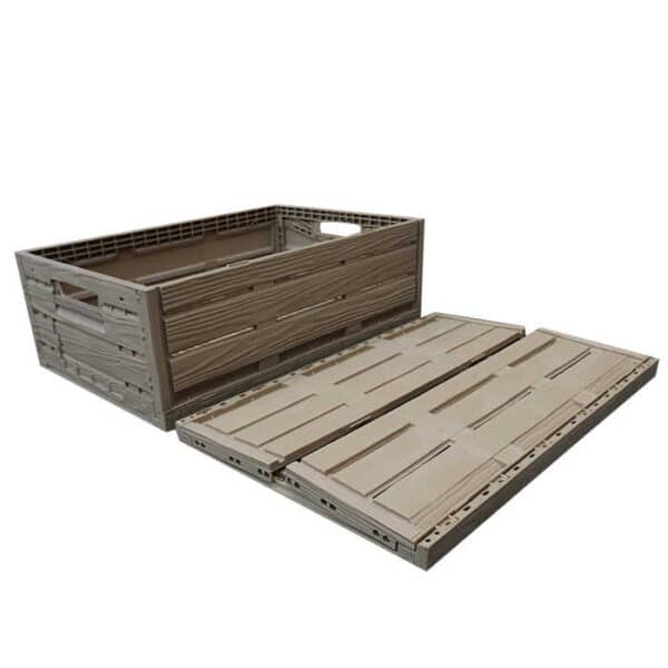 Wood Effect Folding Crate