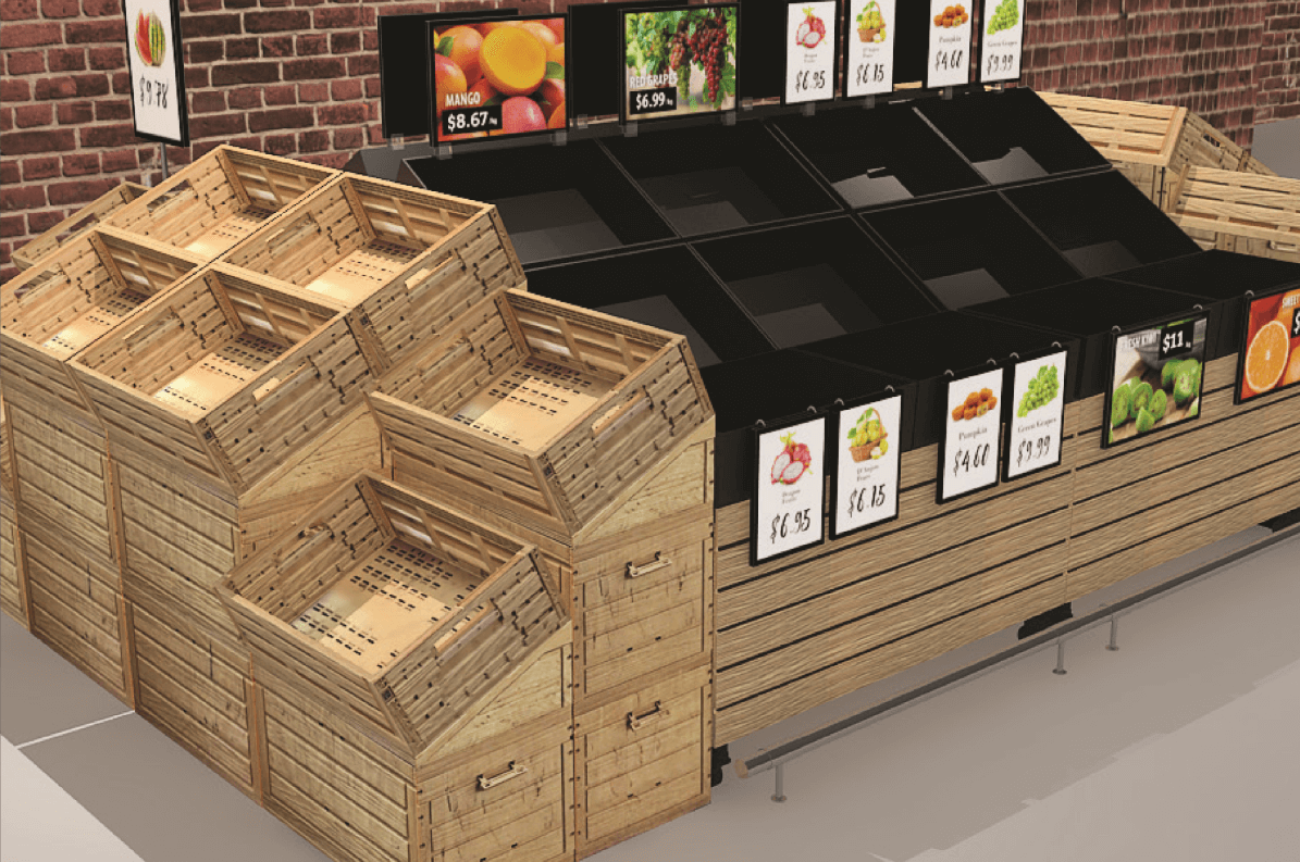 Wood Effect Folding Crate application