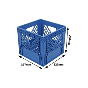 Solid plastic milk crates