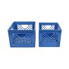 Solid plastic milk crates